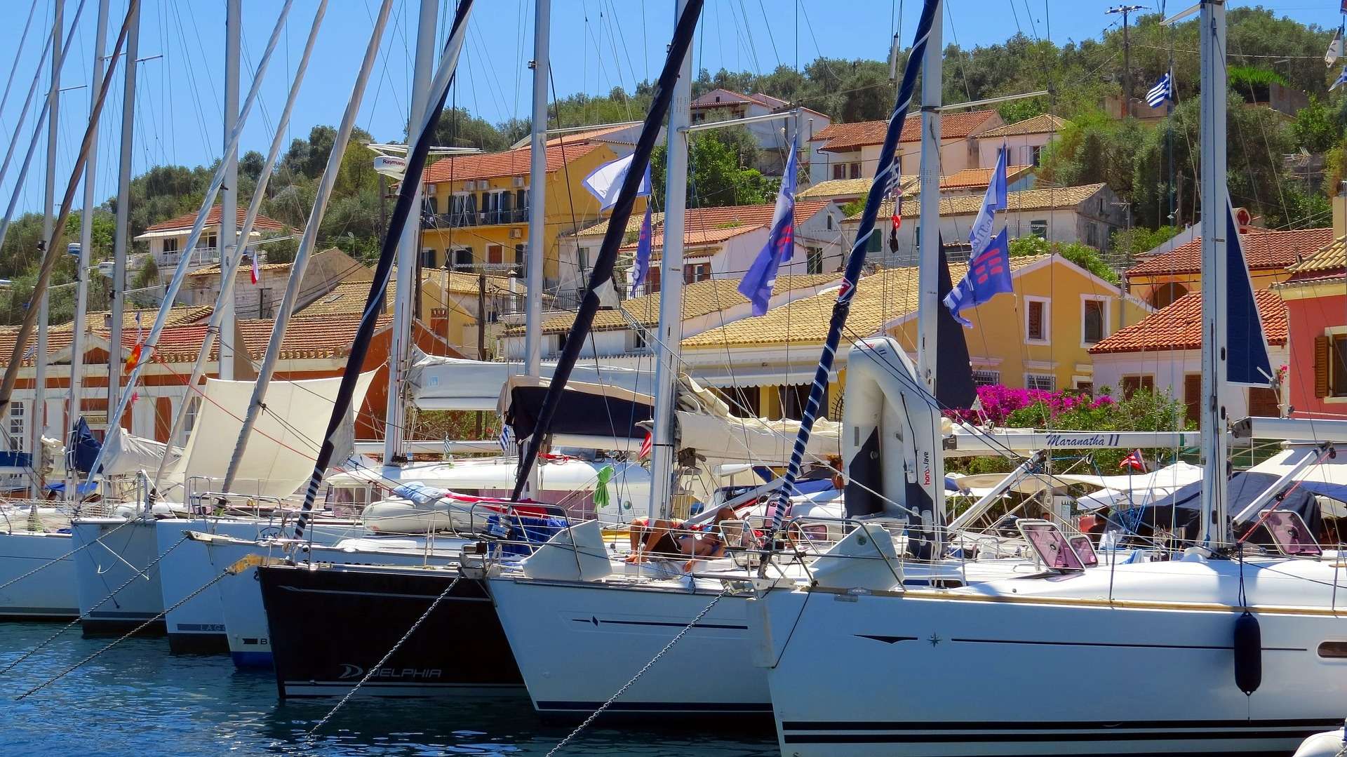 Boats in Paxos Harbour 
